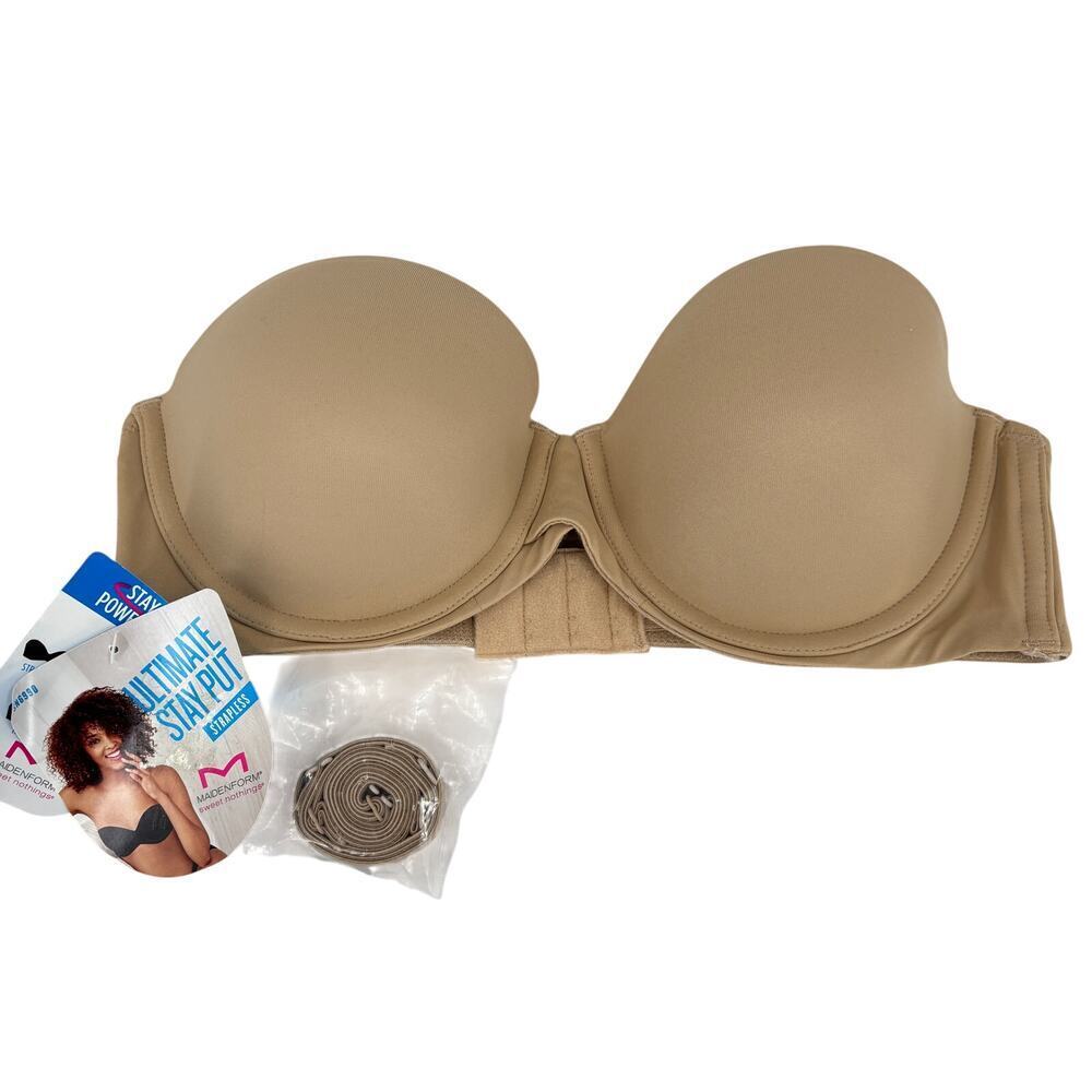 Maidenform Bra Size 36B Beige Convertible Strapless Sweet Nothings‎ Underwire